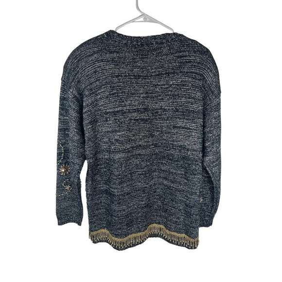 Statements by Pronto Vintage Gold Metallic Sequins Beads Women’s Medium - Picture 5 of 9